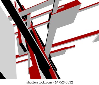 abstract architecture design, vector illustration