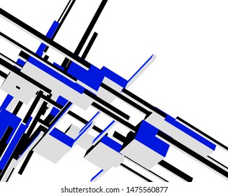 abstract architecture design, vector illustration