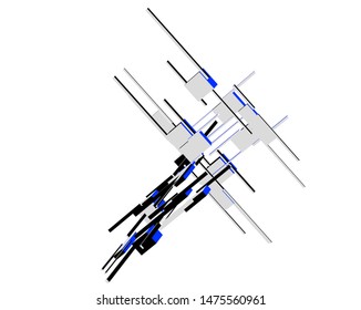 abstract architecture design, vector illustration