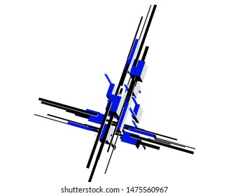abstract architecture design, vector illustration