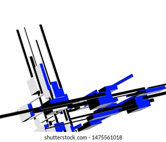 abstract architecture design, vector illustration