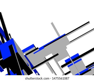 abstract architecture design, vector illustration
