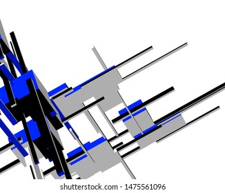 abstract architecture design, vector illustration