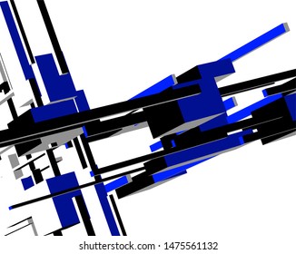abstract architecture design, vector illustration