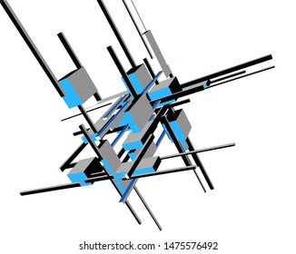 abstract architecture design, vector illustration