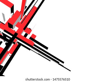 abstract architecture design, vector illustration