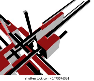 abstract architecture design, vector illustration