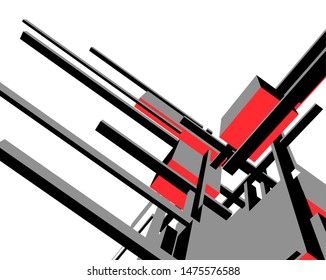 abstract architecture design, vector illustration