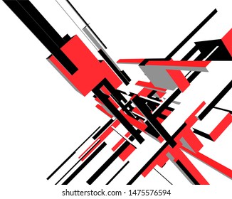 abstract architecture design, vector illustration