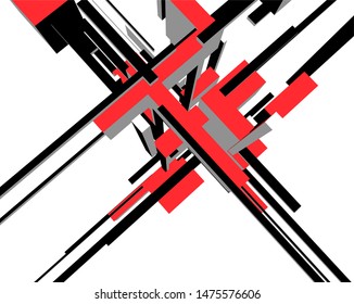 abstract architecture design, vector illustration