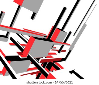 abstract architecture design, vector illustration