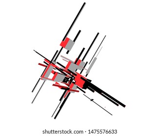 abstract architecture design, vector illustration