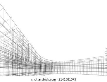 abstract architecture design vector illustration