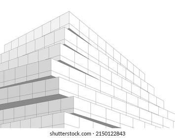abstraktes Architekturdesign, Vektorgrafik