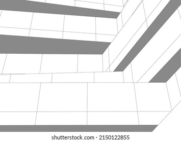abstract architecture design vector illustration