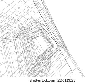 abstraktes Architekturdesign, Vektorgrafik
