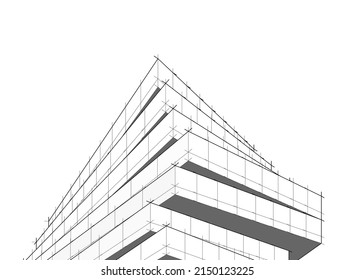 abstract architecture design vector illustration