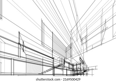 abstract architecture design vector illustration