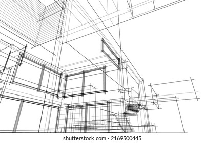 abstract architecture design vector illustration