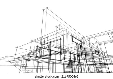 abstract architecture design vector illustration