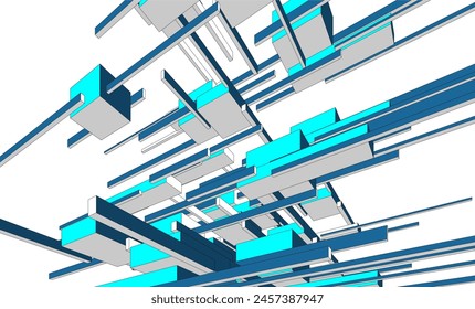 abstract architecture design vector illustration