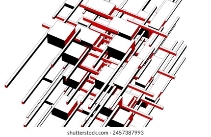 Vektorillustration des abstrakten Architekturdesigns