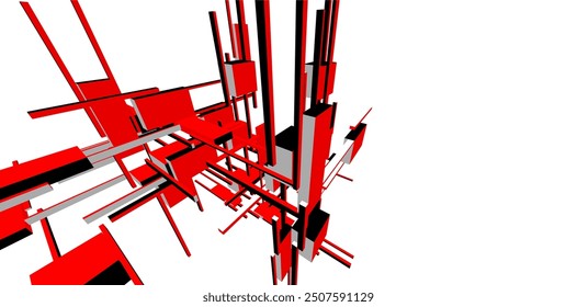 abstract architecture design vector illustration