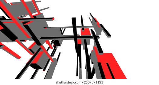 abstract architecture design vector illustration