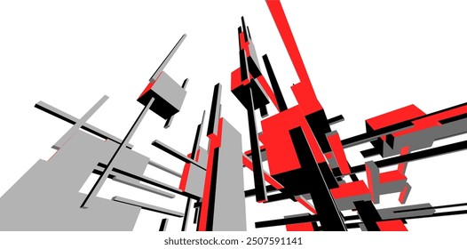 abstract architecture design vector illustration
