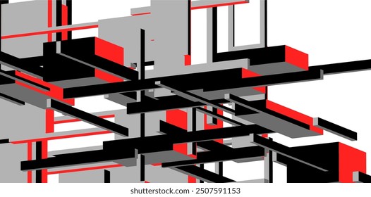 abstract architecture design vector illustration