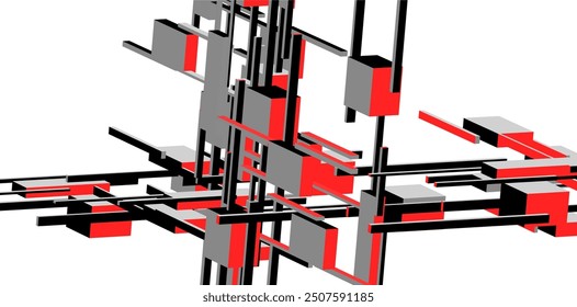 abstract architecture design vector illustration