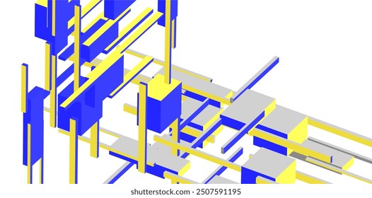 abstract architecture design vector illustration