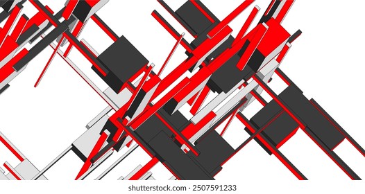 Ilustración vectorial de diseño de arquitectura abstracta