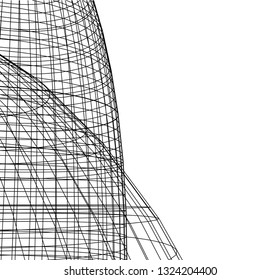 abstract architecture, dome 3d