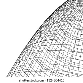 abstract architecture, dome 3d