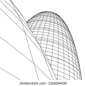 abstract architecture, dome 3d