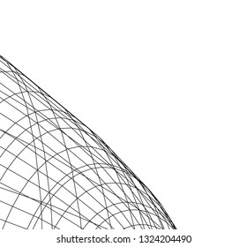abstract architecture, dome 3d