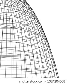 abstract architecture, dome 3d