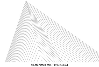 Abstract architecture drawing  3d illustration