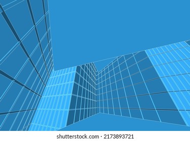Abstrakte Architektur, 3D-Illustration