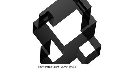 Abstract architecture drawing vector 3d illustration