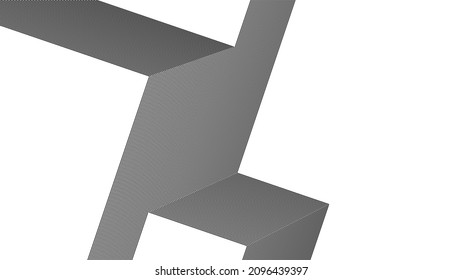 Abstract architecture drawing vector 3d illustration