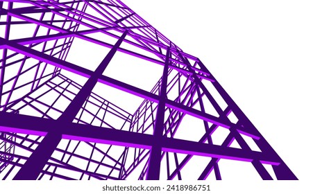 ilustración vectorial de dibujo de arquitectura abstracta