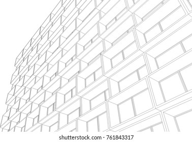 abstract architecture, facade building