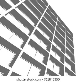 abstract architecture, facade building