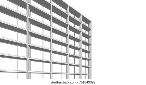 abstract architecture, facade building