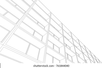 abstract architecture, facade building