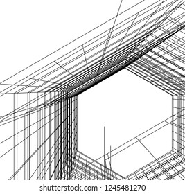 abstract architecture, geometric background