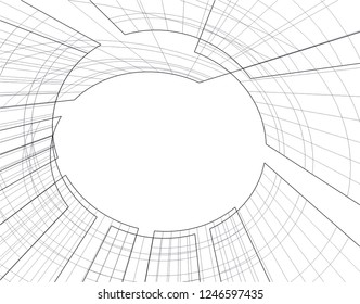 Abstract architecture, geometric background