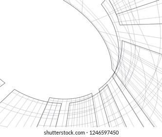 Abstract architecture, geometric background